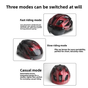 <span class=keywords><strong>Casco</strong></span> de Ciclismo de Carretera y Montaña con Gafas Magnéticas y Doble Visera, Resistente al Viento y a Impactos, para Ciclismo Unisex - Product Image 3