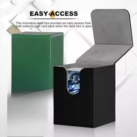 Boîte de rangement multifonction pliable en cuir PU pour cartes à collectionner TCG et cartes de jeux sportifs