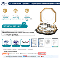 Exhibidor de Acrílico Personalizado XH para Perfumes, con 3 Niveles, Retroiluminación LED, Diseño Gratuito, para Mostrador de Venta Minorista