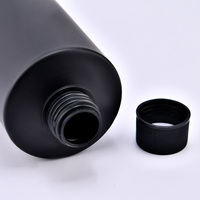 Bouteille en plastique PE noire de 1000 ml à grande capacité avec bouchon à vis pour liquides de nettoyage ménager et cosmétiques (conteneur de recharge)