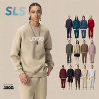 Sweat-shirt à col rond en molleton lourd personnalisé 350 GSM, mélange de coton, pull unisexe surdimensionné, impression numérique d'automne