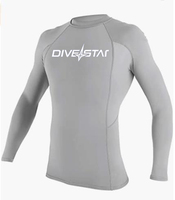 DIVESTAR Baju Renang Lengan Panjang Khusus, Elastis Tinggi, Bernapas, Ramah Lingkungan, Cepat Kering, UPF 50+ Rash Guard