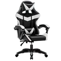 Chaise de jeu ergonomique pivotante inclinable en PU rouge et noir, idéale pour la maison et les salles de jeux – Vente en gros à prix réduit