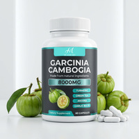 Capsules d'extrait de Garcinia Cambogia à marque privée OEM ODM pour la gestion du poids, contrôle de l'appétit HCA, complément bien-être quotidien