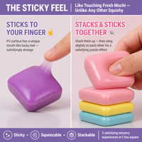 Southpeak Toy Mochi Hand Therapy Squishy Factory Outil de soulagement de l'anxiété pour le soutien du TDAH et de l'autisme Jouet sensoriel Squishy Sticky Bun