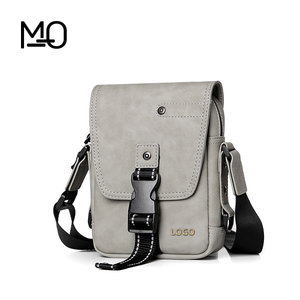 Mini Fashion Waterproof PU Leather Crossbody <strong>Shoulder</strong> <strong>Bag</strong> Men's Stylish Messenger Tote <strong>Mobile</strong> <strong>Phone</strong> Case Pouch Embossed Logo - Product Image 3