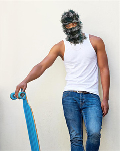 Pasamontañas JX Personalizado de Hip Hop, Gorro de Punto Desgastado, Máscara Facial Completa para Esquí, Pasamontañas de <span class=keywords><strong>Camuflaje</strong></span> para Mujer, Gorro de Esquí Afelpado - Product Image 6