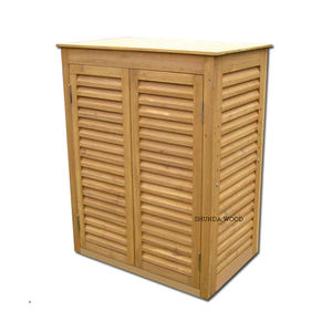 SDGS008 Boîte <span class=keywords><strong>de</strong></span> rangement <span class=keywords><strong>de</strong></span> jardin-Coffre à coussin en bois <span class=keywords><strong>de</strong></span> sapin avec <span class=keywords><strong>toit</strong></span> imperméable, marron - Product Image 6