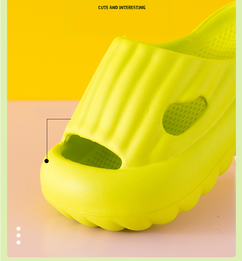 Children's Slippers Summer Solid Color Thick Sole Non-slip Bathroom Indoor Slides Slippers