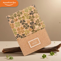 Cuaderno de Corcho Impreso con Diseño Personalizado, Páginas Interiores Reemplazables, Cierre de Broche, Bolsillo, para Regalos Corporativos o Recuerdos de Boda