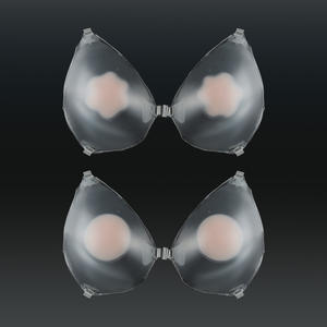 Reggiseno in <span class=keywords><strong>Silicone</strong></span> trasparente a goccia Color block Sexy impermeabile chiusura frontale traspirante senza soluzione di continuità - Product Image 3