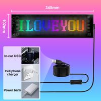 BGZM Nouveau Écran LED matriciel clignotant pour vitre arrière de véhicule, affichage de slogans pour centres commerciaux, SMD LED 10W