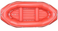 Raft en PVC rose de 12 pieds / 3,65 m pour 6 personnes / Résistant à l'usure et aux UV / Bateau pneumatique pour le rafting en eaux vives