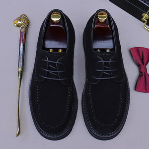 Bottes Chelsea pour homme en cuir véritable haut de gamme, légères, respirantes, à lacets, pour l'automne, occasions professionnelles, formelles, mariage, usage quotidien - Product Image 4