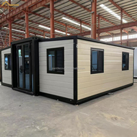 Maison conteneur extensible préfabriquée pliable de luxe en acier galvanisé, mini-maison modulaire mobile – Vente chaude