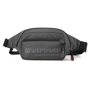 Sac banane/sac de poitrine unisexe léger en nylon pour le sport, avec logo personnalisé, motif lettres, fermeture éclair, résistant à l'eau, pour homme - Product Image 2