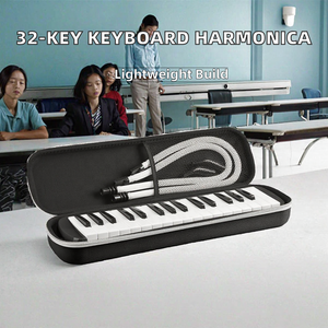 Harmonica Clavier Piano 32 Touches <span class=keywords><strong>Melodion</strong></span> 24 Trous avec Embouchure et Tuyau, Léger en Résine ABS pour Élèves du Primaire - Product Image 4