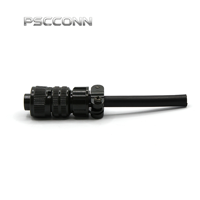 Connecteur d'alimentation circulaire industriel fileté à 2 broches PSCCONN série MS5015, modèles MS3106A, MS3106A10SL-4S, MS3106A10SL-4P