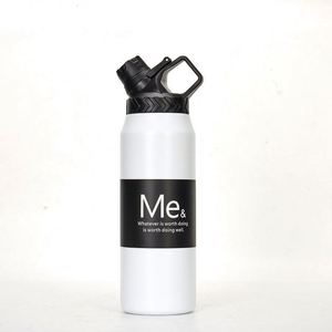 Grande tasse de sport en acier inoxydable 304, 750 ml, 950 ml, thermos à double paroi isolé sous vide avec poignée - Product Image 4