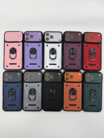 Étui de téléphone 2-en-1 antichoc et étanche en PC et TPU avec fenêtre coulissante, design de luxe, compatible avec les modèles 17/16/15/14/13/12/11/8/7 Pro Max