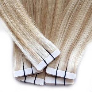 Ekstensi Rambut Manusia Asli Berkualitas Tinggi 100% Double Drawn Invisible Seamless <span class=keywords><strong>Tape</strong></span> in Virgin Human <span class=keywords><strong>Hair</strong></span> Extension Russian <span class=keywords><strong>Tape</strong></span> in <span class=keywords><strong>Hair</strong></span> <span class=keywords><strong>Extensions</strong></span> - Product Image 6