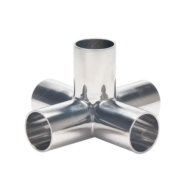 Dairy Food Grade Stainless Steel Sanitary Mirror Polished Forged Welded Pipe Fitting 5 Way Cross with High Durability