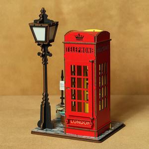 Kit Puzzle 3D in Legno Fai-da-Te, Casa delle Bambole in Miniatura con Giocattoli Dettagliati, Figurine per Amanti dell'Artigianato - Product Image 1