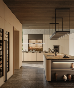Mueble de Cocina Moderno con Encimera de Mármol y Acabado de Madera para Diseño de Hogar Contemporáneo - Product Image 3