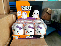 Jouet Squishy Géant Fantôme à Rebond Lent, Balle Anti-Stress Fantôme d'Halloween, Cadeau pour Enfants, Idéal pour Fête de Halloween ou Friandise ou Farce