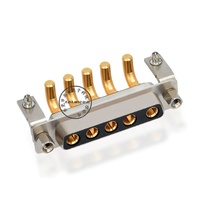 Conectores de montaje en panel en ángulo con pines de soldadura 5W5 Power D Sub Sockets Conectores de montaje en panel duraderos