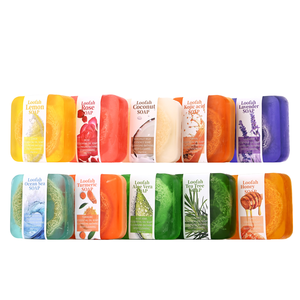 Organico naturale 100g fatto a mano curcuma Aloe rosa di cocco latte <span class=keywords><strong>sapone</strong></span> Loofah con luffah all'interno idratante per il viso e il corpo - Product Image 1