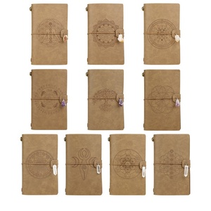 Cahier faits à la main 7 Chakra, carnet <span class=keywords><strong>de</strong></span> notes en cuir gris <span class=keywords><strong>pierre</strong></span>, avec pierres rugueuses, <span class=keywords><strong>Journal</strong></span> - Product Image 5