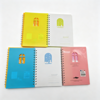 Carnet à spirale A5 en polypropylène rigide, 120 feuilles, avec fenêtre découpée créative, carnet personnalisé, agenda A5 en gros