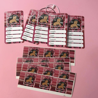 Étiquette suspendue en papier pour extensions de cheveux, perruque, design de luxe, impression personnalisée avec votre logo