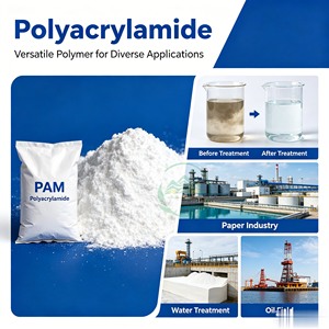 Poliacrilamida (<span class=keywords><strong>PAM</strong></span>) de Precio Favorable y Popular, Suministro de Fábrica para el Tratamiento de Aguas Residuales Municipales de China - Product Image 1
