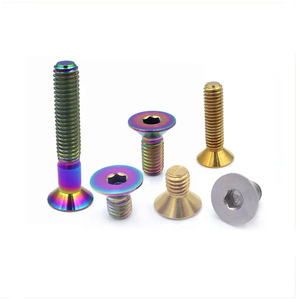 Boulon de visée fabricant M5x20mm arc-en-ciel GR5 alliage de titane Allen fraisée vis à tête hexagonale boulons pour pédale de vélo - Product Image 3