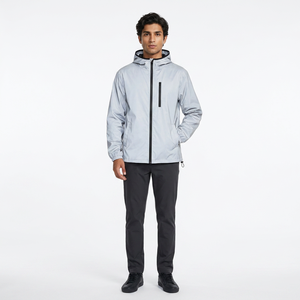OEM Fashionable Men's Waterproof Running Hooded Windbreaker High Street Style Winter <b>Cycling</b> Rain Reflective Pocket Jacket - Product Image 1