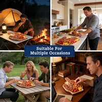 Planche à apéritifs moderne en bois de bambou, design doigt d'honneur, écologique, qualité alimentaire, polie, pour fruits, artisanat, fête