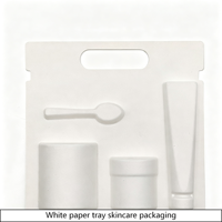 Vassoio in Carta Bianca Biodegradabile, Imballaggio per Prodotti Skincare, Rivestimento in Polpa Modellata, Materiale Ecologico, Riciclabile