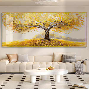 Pintura Decorativa para Sala de Estar, Árbol del Dinero 2026, Nueva Pintura de Porcelana de Cristal, Arte de Pared Moderno y Simple - Product Image 2