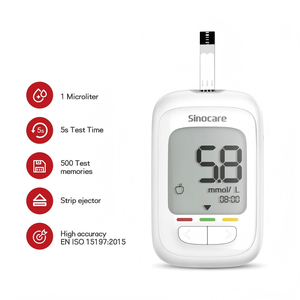 Capteur de glucose, moniteur de glycémie, <span class=keywords><strong>glucomètre</strong></span>, bandelettes de test de glycémie, lecteur de glycémie, 50 bandelettes de test pour diabétiques - Product Image 3