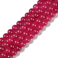 Lose 6mm 8mm Rubinstein perlen Glatte runde Edelstein perlen für die Schmuck herstellung