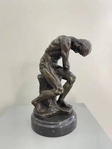 Estatua de Metal Personalizada de Tamaño Pequeño, Arte de Fernando Botero, Mujer Gorda Desnuda de Bronce sobre Caballo - Product Image 4