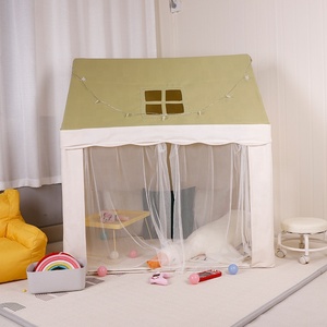 <span class=keywords><strong>Tenda</strong></span> interna portatile per bambini e bambini in tela ispirata al castello principessa per ragazzi e ragazze - Product Image 3