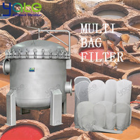 Filtre à eau multi-sacs haute performance en acier inoxydable 304/316, adapté à la filtration dans les industries d'impression, de teinture et textile