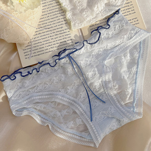 Ropa interior sexy de cintura alta para mujer, bragas de talla grande, bragas de encaje transpirables, bragas de cintura alta para abuela Cheekster - Product Image 2