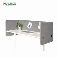 Panneau de séparation de bureau insonorisant en feutre acoustique PET pour poste de travail, écran de confidentialité pour réduction du bruit de bureau