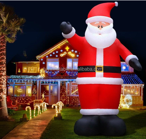 Santa Claus tiup luar ruangan raksasa untuk dekorasi Natal dekorasi dalam ruangan luar ruangan promosi menyenangkan anak-anak - Product Image 1