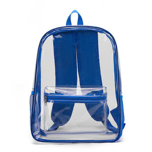 Sac à dos transparent léger en PVC personnalisé MKW4312, sac à dos de voyage unisexe pour l'extérieur, sac à dos d'école, fermeture éclair étanche, sac à dos transparent - Product Image 1