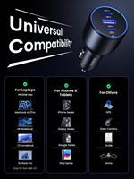 Pengisi Daya Mobil Cepat USB C UGREEN 130W dengan Kabel PD untuk Xiaomi iPhone 15 Samsung Galaxy S24 Laptop Pengisi Daya Mobil USB C Cepat QC4